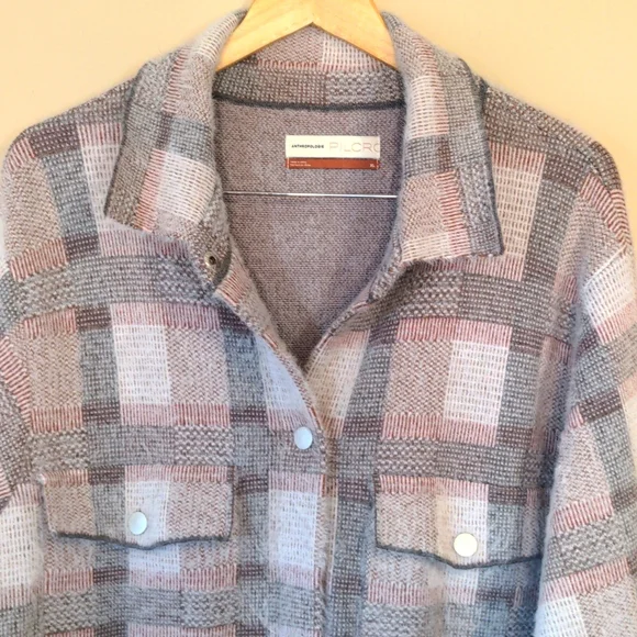 Pilcro ELiza Eyelash Sweater Jacket Size XL - Picture 4 of 11